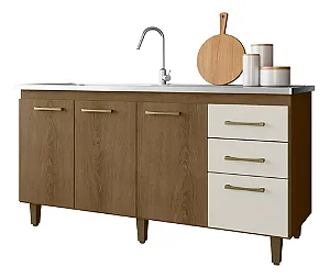 Balcao De Pia Maisa - Mel/Areia