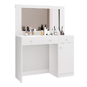 Penteadeira Debora Sem Luminarias - Branco/Branco