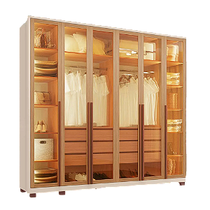 Roupeiro Reflecta 06 Portas Off White/Freijo