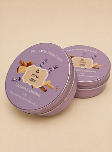 Vela Aromática Paz e Tranquilidade — Lavanda & Sândalo 70g