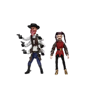 Action Figure Six Shooter e Jester Puppet Master - Original NECA