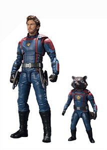 Action Figure Star Lord e Rocket Raccoon Guardiões da Galáxia - Bandai ShFiguarts