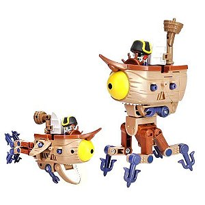 Boneco Capitão Barba Robô Tubarão Plants Vs Zombies