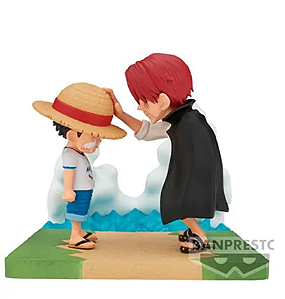 Diorama Luffy e Shanks One Piece World Collectible - Bandai Banpresto