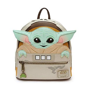 Mochila Star Wars Baby Yoda em Corino