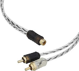 Cabo RCA Taramps Y 1F2M Double Injetado Som Automotivo