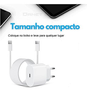 Carregador Fonte Turbo 20w Tipo C Cabo Usb-c Para Lightning