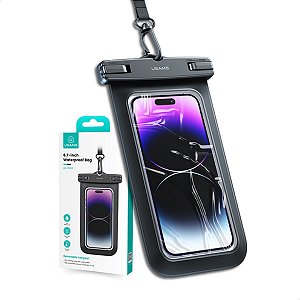 Capa Impermeável USAMS Universal Prova D’Água Para Celular Até 7 Polegadas Case Capinha Bolsa Saco Premium Fotos Subaquáticas Piscina Praia Chuva Parque Aquático Viagem Esportes Trilhas Cachoeira