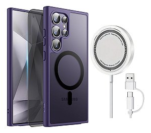 Capa Capinha Para Samsung Com Carregador Magsafe + Pelicula