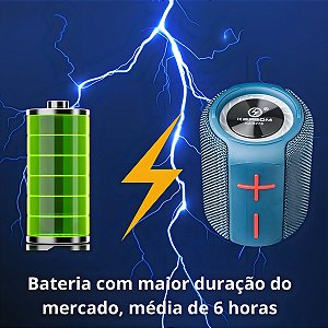 Alto-falante Kapbom ka-8778 portátil com bluetooth waterproof azul