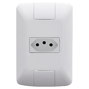 Conjunto Tomada 10A 2P+T 4x2 Tramontina Aria Branca Kit 10 un