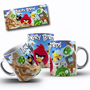 Caneca de Porcelana Personalizada – Angry Birds