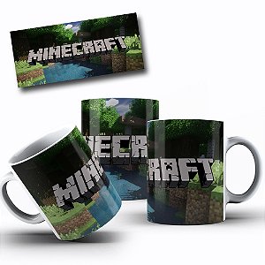 Caneca de Porcelana Minecraft | Caneca Decorada Gamer 325ml Presente