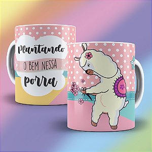 Caneca Lhama Irritada - Plantando o bem