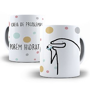 Caneca Meme Flork Porcelana 325ml - Cheia de Problemas