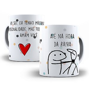 Caneca Meme Flork Porcelana 325ml - Múltipla Personalidade