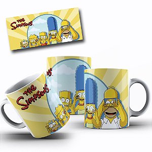 Caneca de Porcelana Personalizada - Simpsons