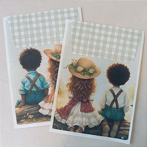 Papéis de Carta DOCE AMOR com Envelope 04 unidades | JUNTOS PARA SEMPRE - 1