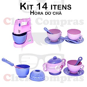 Brinquedos Cozinha Hora do Chá e Bolo 14pç