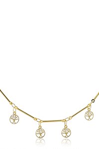 Choker Árvores da Vida Banhado em Ouro 18k