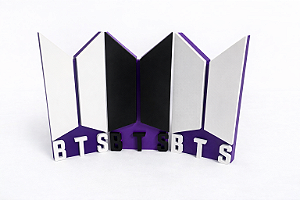 Placa Decorativa BTS 3D para Decoração