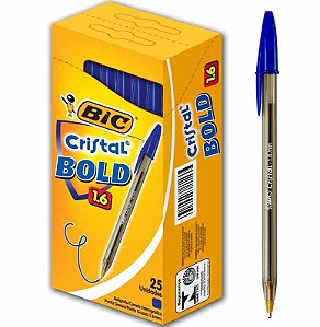 CANETA BIC CRISTAL BOLD 1.6 AZUL
