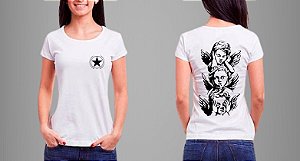 Camiseta Feminina Anjos Surdo, Mudo, Cego