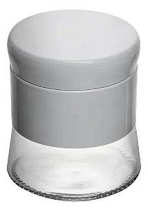 Porta Mantimentos Tempero Branco Vidro 400ml Versatile Wolff Branco