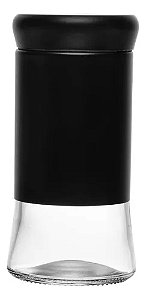 Porta Temperos Mantimentos Preto Vidro 135ml - Wolff Preto