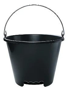 Balde 12 Litros com Alça de Ferro Preto