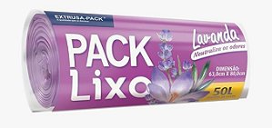 Saco De Lixo PACK LIXO Lavanda Pia e Banheiro 50 litros - Sacos de lixo perfumados que neutralizam o odor