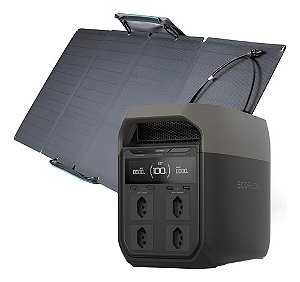 Kit Ecoflow Gerador Delta 3 1800w 110v + Painel 110w