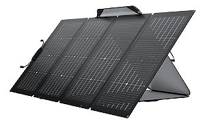 Painel Solar Portátil 220w Dobrável Ecoflow Cor Preto