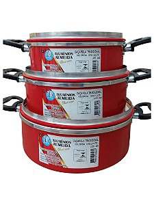 Kit Cacarola 3pcs Colorida N. 16/18/20 - Almeida