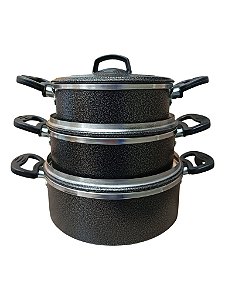 Kit Caçarola 3Pçs Craqueado