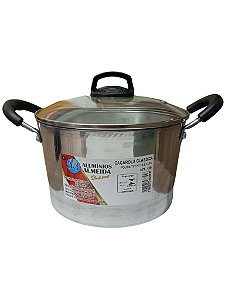 Caçarola Polida Nº18 Tampa de Vidro