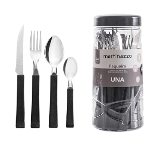 Kit Talher 20 Peças com Pote Plástico