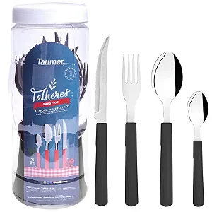 Kit Talher 20 Peças com Pote Plástico