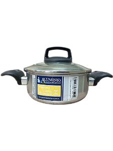 Caçarola Alumínio Sênior Nº16 com Tampa de Vidro