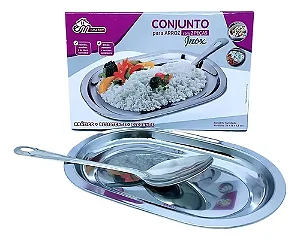 Kit para Arroz 2 Peças em Inox