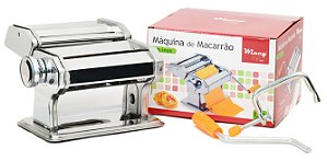 Máquina de Macarrão e Massas Manual em Aço Inox