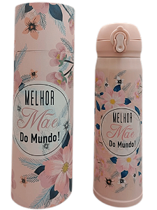 Garrafa Térmica Inox 400ml Dia das Mães