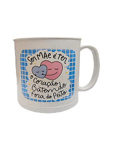 Caneca Plástica Mãe com Caixa