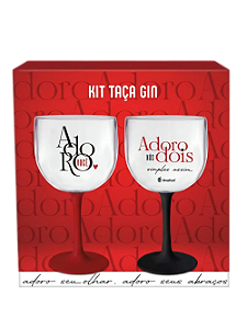 Kit Taça Gin 2 Peças Dia dos Namorados