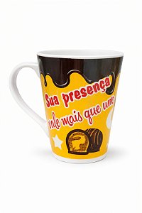 Caneca de Porcelana Tulipa Dia dos Namorados