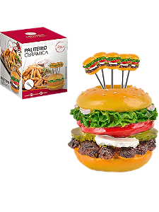 Paliteiro Ceramica Formato Cheeseburger