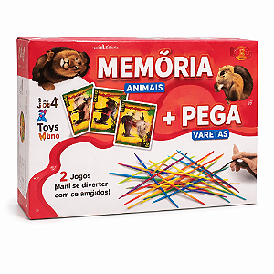 Jogo Pega Vareta e Memória Minitoys 2 em 1
