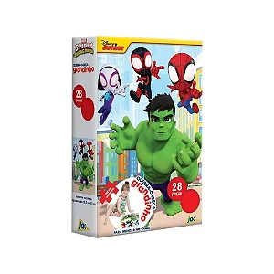 Quebra Cabeça Hulk Grandinho 28 peças Toyster