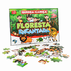 Quebra Cabeça Floresta 80 peças Minitoys