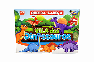 Quebra-cabeça Vila dos Dinossauros 104 peças
